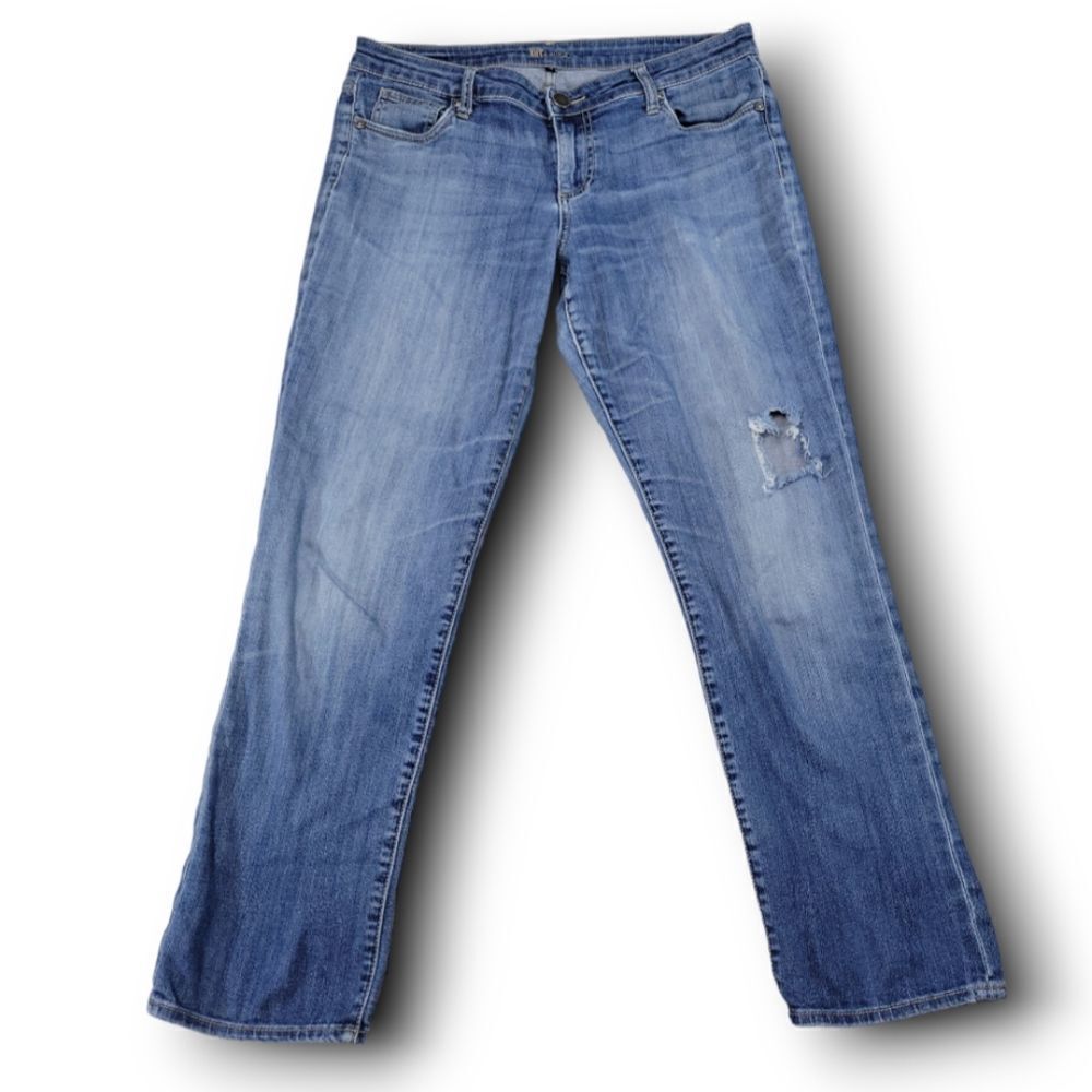 Kut From The Kloth Jeans Size 10 Women's Boyfriend Jeans Distressed Torn Ripped
